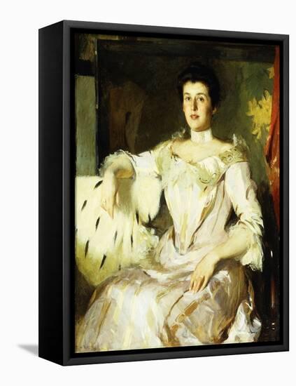 Portrait of a Lady, 1907 (Oil on Canvas)-Frank Weston Benson-Framed Premier Image Canvas