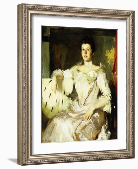 Portrait of a Lady, 1907 (Oil on Canvas)-Frank Weston Benson-Framed Giclee Print