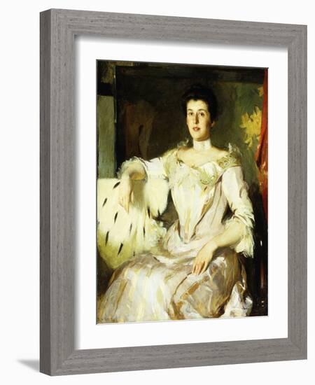 Portrait of a Lady, 1907 (Oil on Canvas)-Frank Weston Benson-Framed Giclee Print