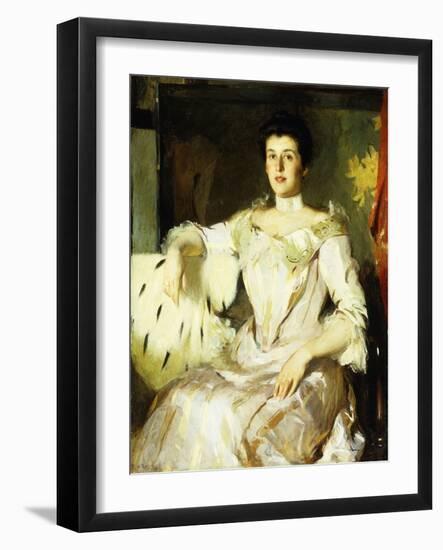 Portrait of a Lady, 1907 (Oil on Canvas)-Frank Weston Benson-Framed Giclee Print