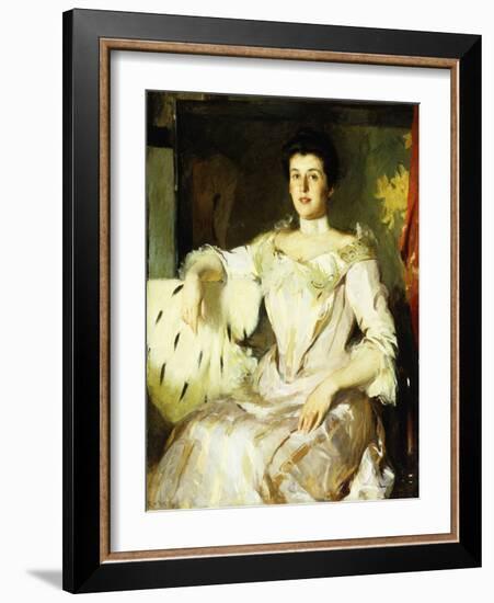 Portrait of a Lady, 1907 (Oil on Canvas)-Frank Weston Benson-Framed Giclee Print