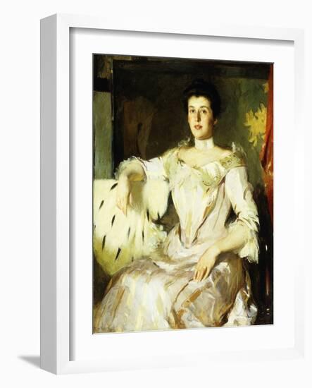 Portrait of a Lady, 1907 (Oil on Canvas)-Frank Weston Benson-Framed Giclee Print