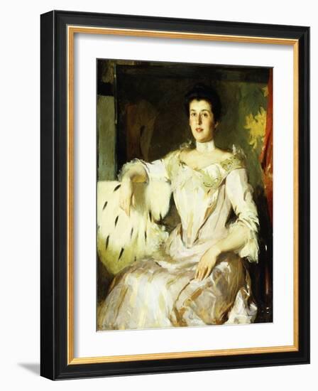 Portrait of a Lady, 1907 (Oil on Canvas)-Frank Weston Benson-Framed Giclee Print