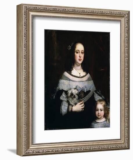 Portrait of a Lady and a Little Girl, C1660-Justus Sustermans-Framed Giclee Print