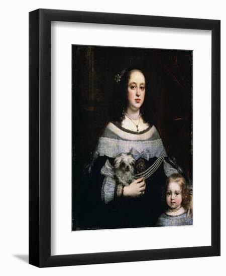 Portrait of a Lady and a Little Girl, C1660-Justus Sustermans-Framed Giclee Print