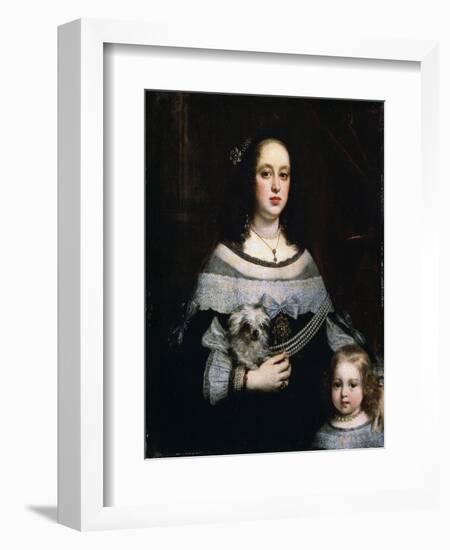 Portrait of a Lady and a Little Girl, C1660-Justus Sustermans-Framed Giclee Print