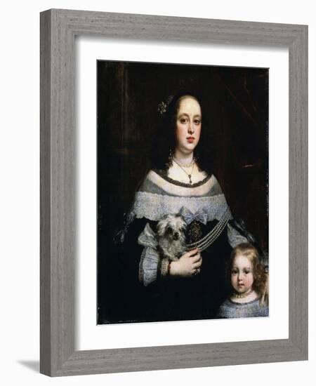 Portrait of a Lady and a Little Girl, C1660-Justus Sustermans-Framed Giclee Print