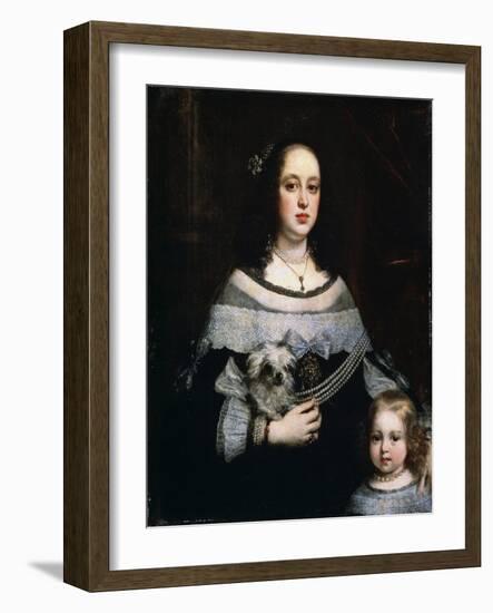 Portrait of a Lady and a Little Girl, C1660-Justus Sustermans-Framed Giclee Print