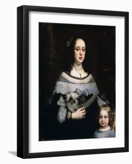 Portrait of a Lady and a Little Girl, C1660-Justus Sustermans-Framed Giclee Print