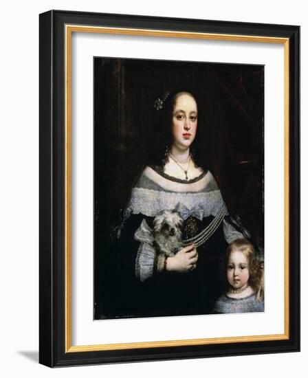 Portrait of a Lady and a Little Girl, C1660-Justus Sustermans-Framed Giclee Print