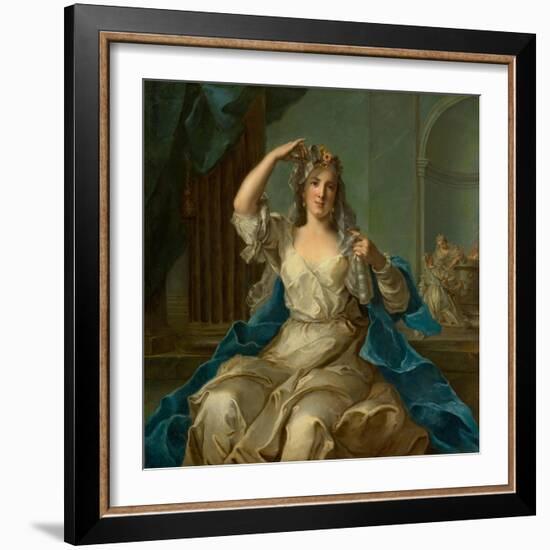 Portrait of a Lady as a Vestal Virgin, 1759-Jean-Marc Nattier-Framed Giclee Print