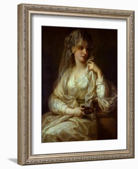 Portrait of a Lady as a Vestal Virgin, 1782-Angelika Kauffmann-Framed Giclee Print