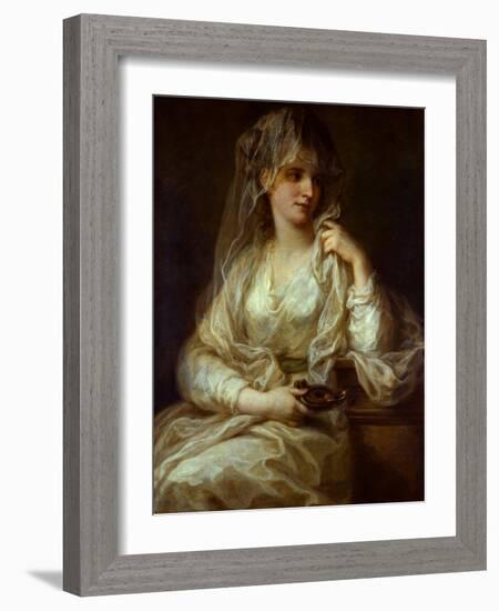 Portrait of a Lady as a Vestal Virgin, 1782-Angelika Kauffmann-Framed Giclee Print