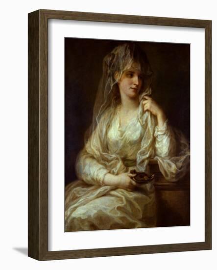 Portrait of a Lady as a Vestal Virgin, 1782-Angelika Kauffmann-Framed Giclee Print