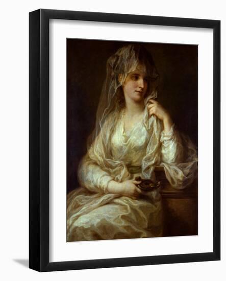 Portrait of a Lady as a Vestal Virgin, 1782-Angelika Kauffmann-Framed Giclee Print