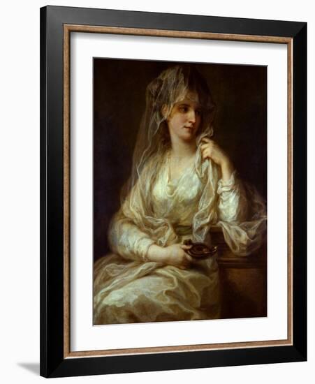 Portrait of a Lady as a Vestal Virgin, 1782-Angelika Kauffmann-Framed Giclee Print