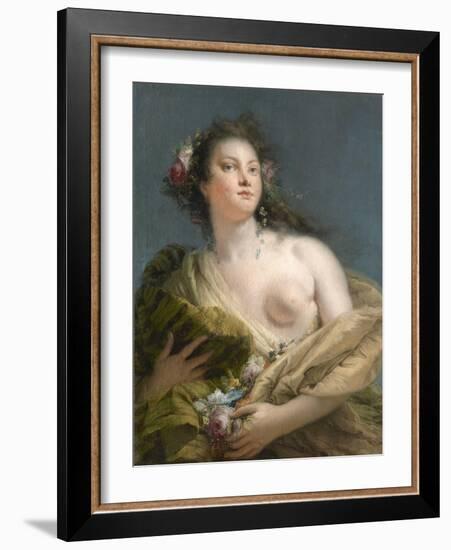 Portrait of a Lady as Flora-Giovanni Battista Tiepolo-Framed Giclee Print