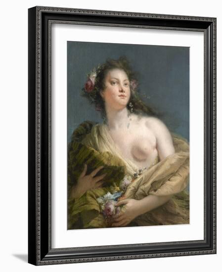 Portrait of a Lady as Flora-Giovanni Battista Tiepolo-Framed Giclee Print