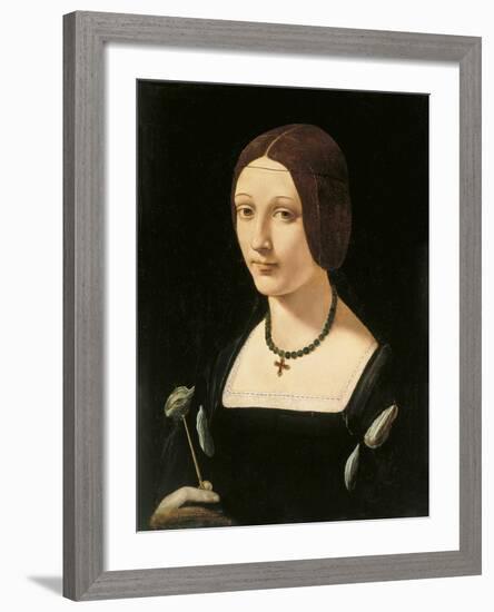 Portrait of a Lady as Saint Lucy-Giovanni Antonio Boltraffio-Framed Giclee Print