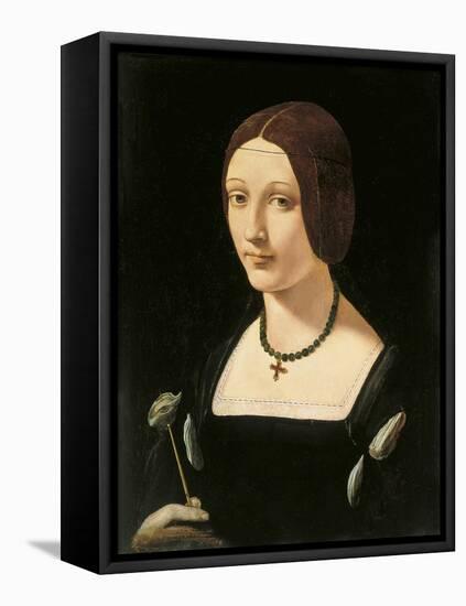 Portrait of a Lady as Saint Lucy-Giovanni Antonio Boltraffio-Framed Premier Image Canvas