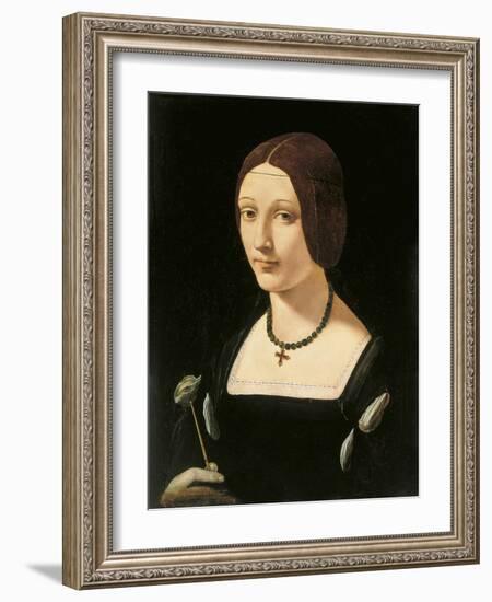 Portrait of a Lady as Saint Lucy-Giovanni Antonio Boltraffio-Framed Giclee Print