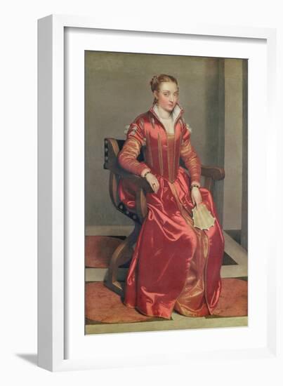 Portrait of a Lady, c.1555-60-Giovanni Battista Moroni-Framed Giclee Print