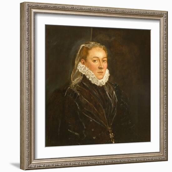 Portrait of a Lady, c.1570-1580-Jacopo Robusti Tintoretto-Framed Giclee Print