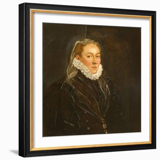 Portrait of a Lady, c.1570-1580-Jacopo Robusti Tintoretto-Framed Giclee Print