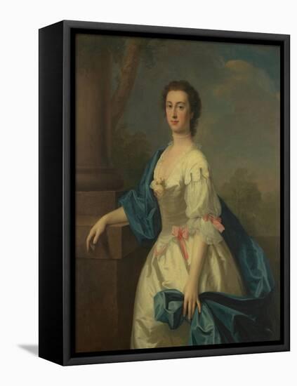 Portrait of a Lady, C.1744-Allan Ramsay-Framed Premier Image Canvas