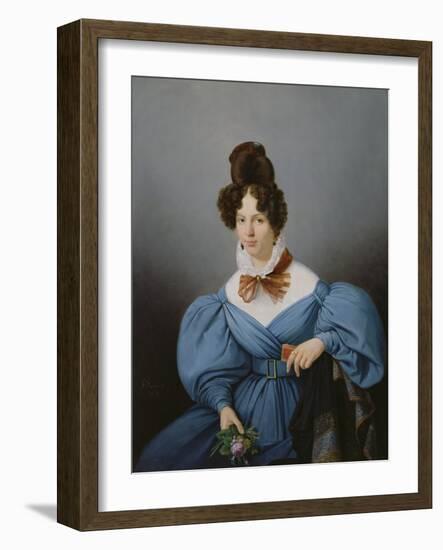 Portrait of a Lady, C.1830 (Oil on Canvas)-Ferdinand Wachsmuth-Framed Giclee Print