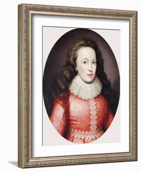 Portrait of a Lady Called Alathea, Countess of Arundel, 1619-Cornelius Johnson-Framed Giclee Print