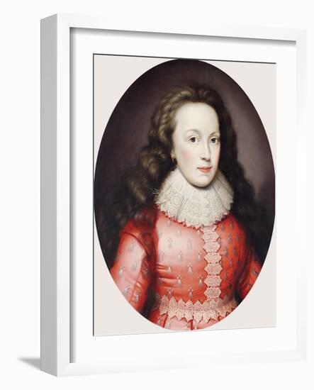 Portrait of a Lady Called Alathea, Countess of Arundel, 1619-Cornelius Johnson-Framed Giclee Print