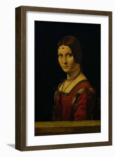 Portrait of a Lady from the Court of Milan, circa 1490-95-Leonardo da Vinci-Framed Giclee Print