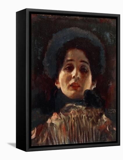 Portrait of a Lady, Frontal View, 1898-1899-Gustav Klimt-Framed Premier Image Canvas