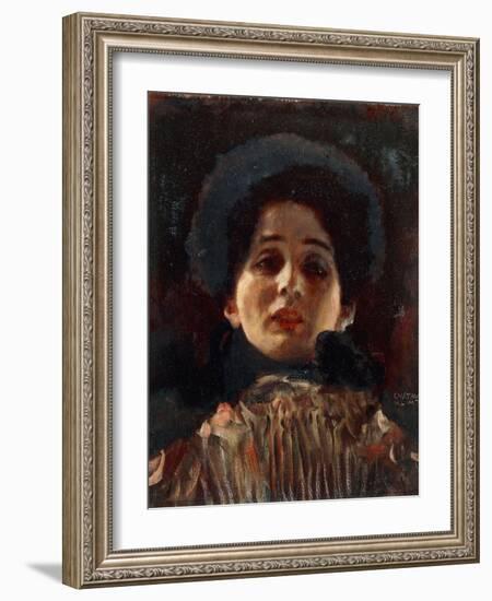 Portrait of a Lady, Frontal View, 1898-1899-Gustav Klimt-Framed Giclee Print