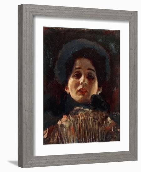 Portrait of a Lady, Frontal View, 1898-1899-Gustav Klimt-Framed Giclee Print
