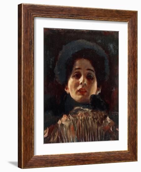 Portrait of a Lady, Frontal View, 1898-1899-Gustav Klimt-Framed Giclee Print