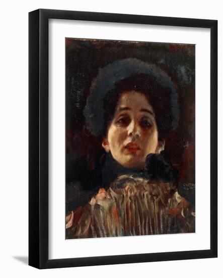 Portrait of a Lady, Frontal View, 1898-1899-Gustav Klimt-Framed Giclee Print