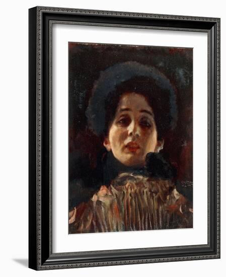 Portrait of a Lady, Frontal View, 1898-1899-Gustav Klimt-Framed Giclee Print