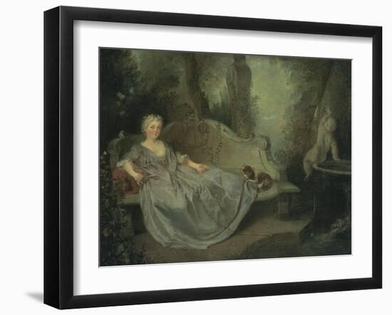 Portrait of a Lady in a Garden, 1730-Nicolas Lancret-Framed Giclee Print