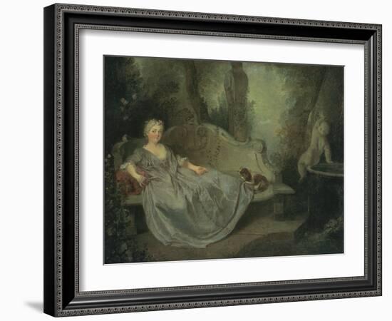 Portrait of a Lady in a Garden, 1730-Nicolas Lancret-Framed Giclee Print