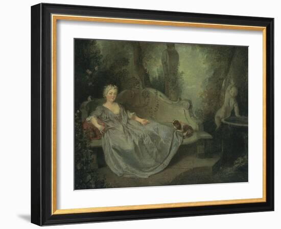 Portrait of a Lady in a Garden, 1730-Nicolas Lancret-Framed Giclee Print