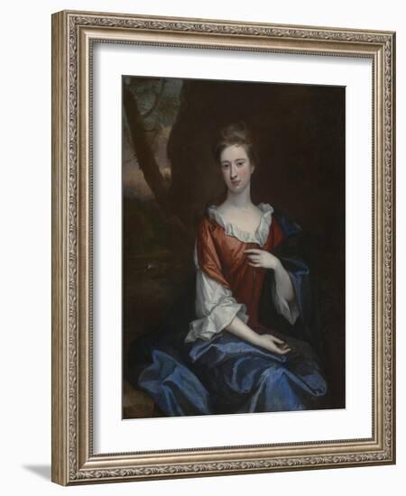 Portrait of a Lady in a Red Dress-Godfrey Kneller-Framed Giclee Print