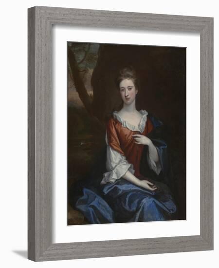 Portrait of a Lady in a Red Dress-Godfrey Kneller-Framed Giclee Print