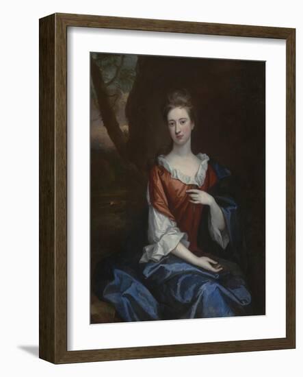 Portrait of a Lady in a Red Dress-Godfrey Kneller-Framed Giclee Print