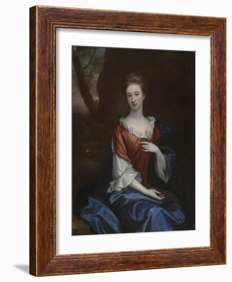 Portrait of a Lady in a Red Dress-Godfrey Kneller-Framed Giclee Print