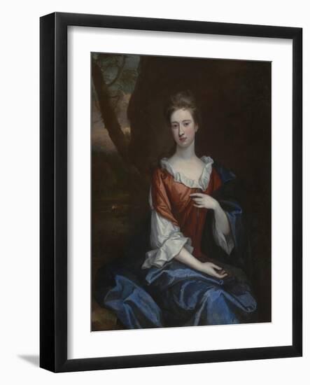 Portrait of a Lady in a Red Dress-Godfrey Kneller-Framed Giclee Print