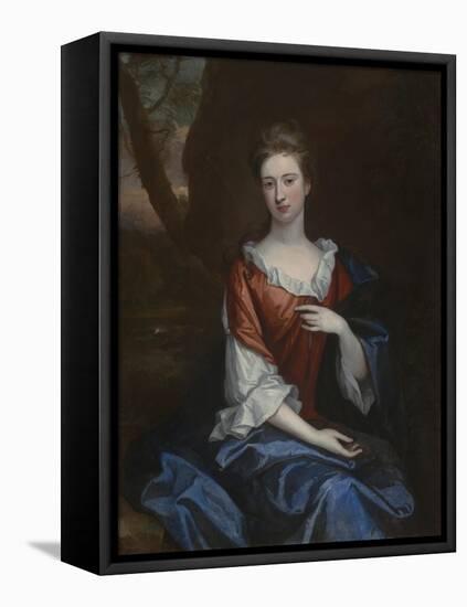 Portrait of a Lady in a Red Dress-Godfrey Kneller-Framed Premier Image Canvas