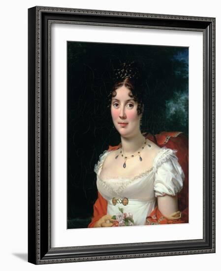 Portrait of a Lady in an Empire Dress-Francois Gerard-Framed Giclee Print