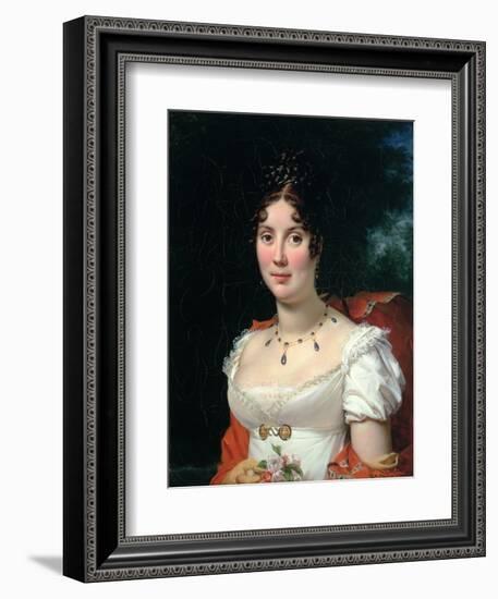 Portrait of a Lady in an Empire Dress-Francois Gerard-Framed Giclee Print